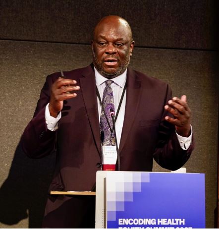 Joseph Wright speaks at the Encoding Health Equity Summit